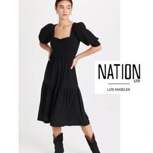 NATION LTD Sienna Ruched Bodice Dress